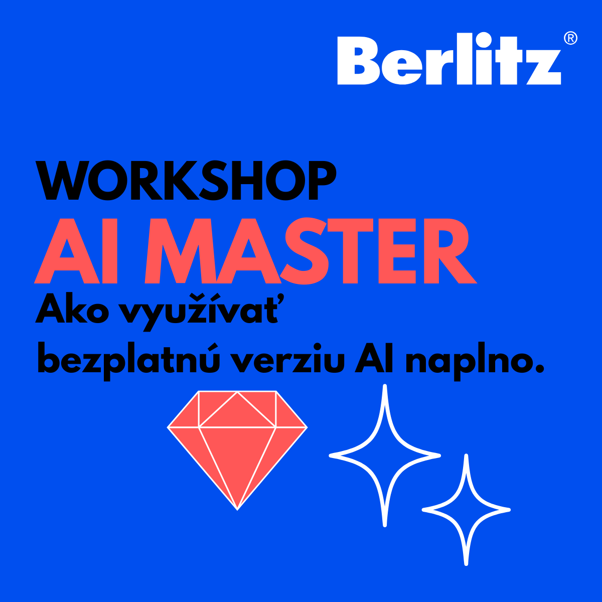 Workshop o efektívnom využití Gemini AI pre jednotlivcov<br /> verejná skupinka do 4 účastníkov<br /> flexibilné termíny <br />5 vyučovacích hodín <br />prezenčne alebo online